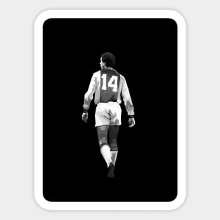 Johan Cruyff Legend Black And White Sticker